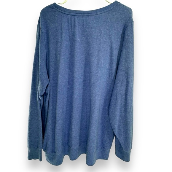 Wildfox Crew Neck Nubby Sweatshirt Oversized Blue Women's Size XXL - Picture 3 of 7